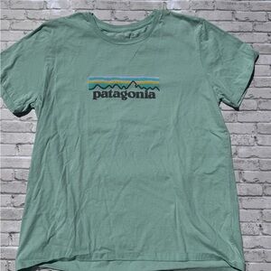 Women’s Size L Patagonia Mint Green Organic Cotton Tee